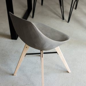 chaise beton pied bois lyon beton