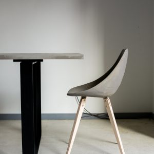 chaise beton pietement bois lyon beton