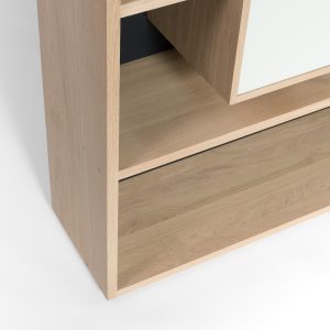 bibliothèque mixage 100 en chene massif Drugeot manufacture L'INATELIER zoom