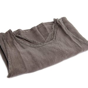 Tablier de Li en lin naturel L'Inatelier Nantes - Couleur Chanvre made in france artisanat français - orage