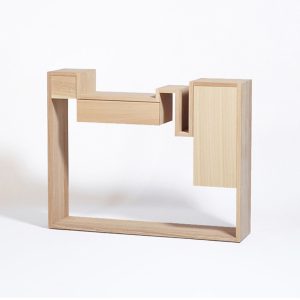 console-glycine_Drugeot Manufacture_L'Inatelier_Nantes_Déco_chêne massif_bois_surmesure_bureau_meuble_tiroir_personnalisable_vue de dos