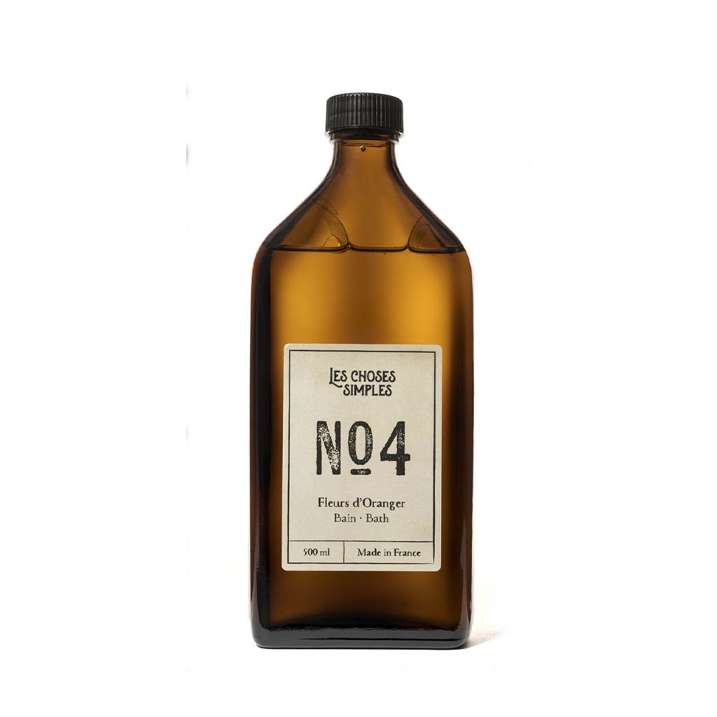 Bain moussant N°4 - Les choses simples - Fleurs d'oranger - 500ml-L'INATELIER-fabrication artisanale-facon verre - rechargeable- zéro déchets-made in France- déco-maison-concept store-bien être