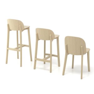 chaise-de-bar-lanas-BOSC-les landes-L'INATELIER- fabrication française-ebenisterie-savoir faire-chêne-bois-tapissé-tabouret-chaise haute-cuisine- décoration-made in france-nantes-déco-chaise de table- salle à manger-meuble-mobilier