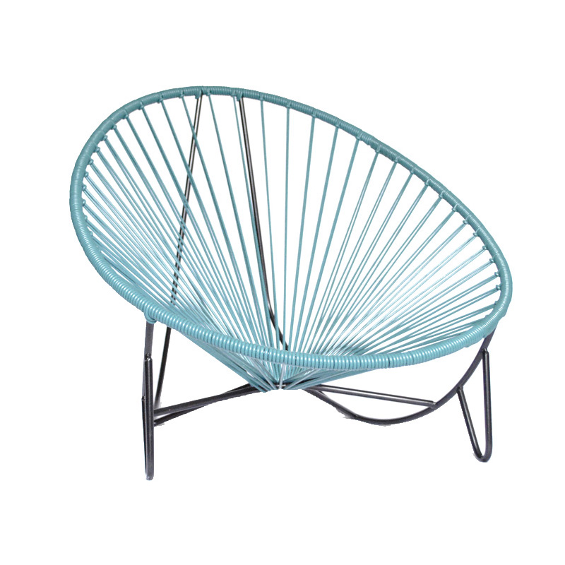 Fauteuil_bain de soleil_transat_ Acapulco exterieur polyvinyl_pvc_ terrasse_boqa_L'Inatelier_couleurs_été_jardin_design_mobilier exterieur_nantes_jardin_design_structure noire