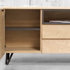 Buffet en chêne massif bliss _ L'Inatelier Nantes_chene massif_made in france_artisanat_bois_rangement_tiroir_décoration_meuble_fabrication française_by Cactus_face_sur-mesure