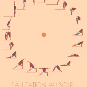 Affiche_salutation-au-soleil_illustration_atelier Lugus_yoga_méditation_décoration_nantes_L'Inatelier_déco_intérieur_30x40