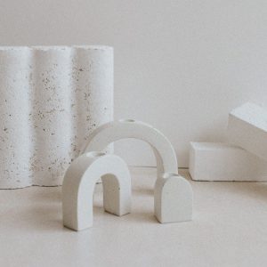 bougeoir en beton zuri gigi blanc