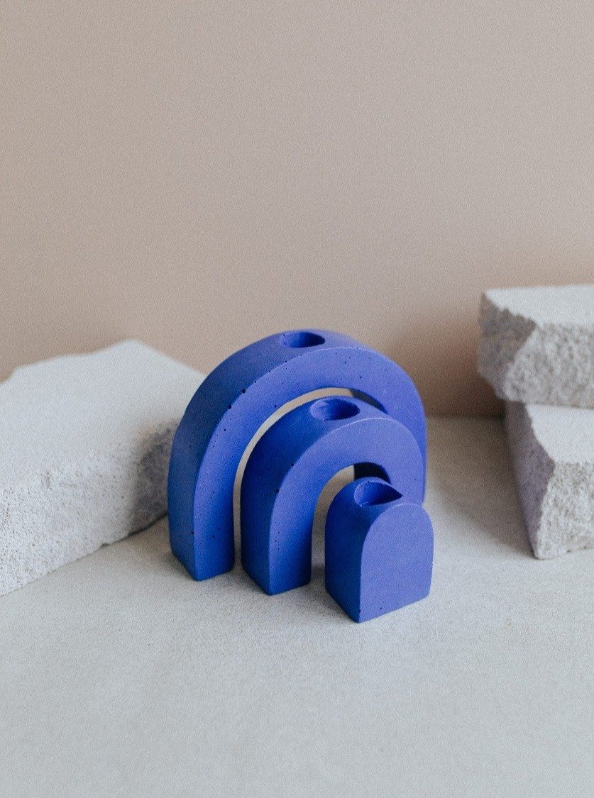 bougeoir en beton zuri gigi bleu