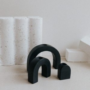 bougeoir en beton zuri gigi noir