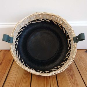 corbeille en osier & caoutchouc Aurelie Vannerie