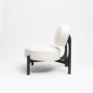 Fauteuil chauffeuse en laine bouclée muaje