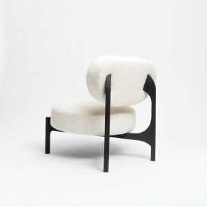 Fauteuil chauffeuse en laine bouclée muaje