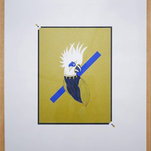 Sérigraphie Oiseaux catcheurs - Le Cacatoès - Atelier Shiroï Tableau