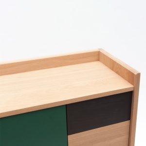 Chiffonnier en chêne massif Drugeot détail du haut