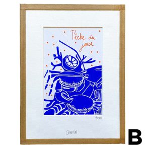 Linogravure-morgane-chouin-pêche-18x24