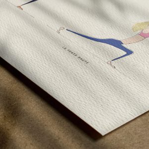 Affiche-Yoga-papier d'art-texturé-position-sport-memory-50x70cm-déco-détail