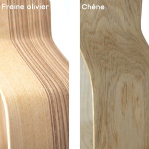 Suspension en bois naturel ""noyau"". 2 essences de bois au choix