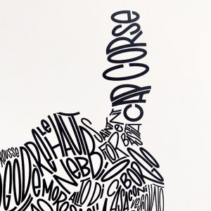 Affiche corse les petits plans linatelier made in france