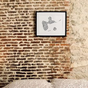 Affiche Guadeloupe les petits plans linatelier made in france
