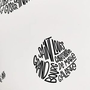 Affiche Guadeloupe les petits plans linatelier made in france