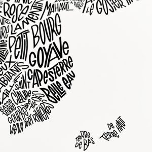 Affiche Guadeloupe les petits plans linatelier made in france