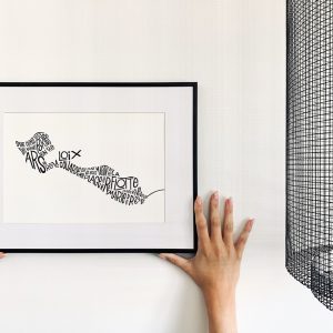 Affiche île de ré les petits plans linatelier made in france