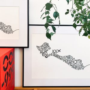 Affiche île de ré les petits plans linatelier made in france