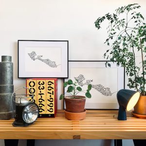 Affiche île de ré les petits plans linatelier made in france