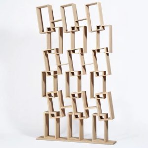 bibliothèque destructurée en chêne massif