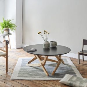 Tapis carré en feutre gris vert. Made in France