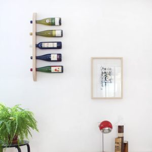 Support à vin mural en frêne