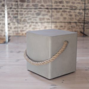 Tabouret - Bout de canapé béton et corde Lyon Beton L'INATELIER Nantes