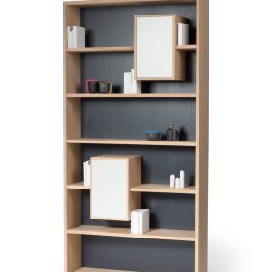 bibliothèque mixage 100 en chene massif. Drugeot manufacture L'INATELIER