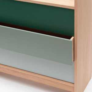 Commode Bric - Drugeot Manufacture - 3 tiroirs - L'Inatelier Nantes - zoom tiroir 2 ouvert