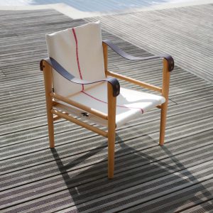Fauteuil en lin bois et cuir Temps libre F2 _Linatelier_Nantes_situation_exterieur
