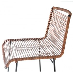 tabouret-bar cenote BOQA L'INATELIER tressage cuir - détail