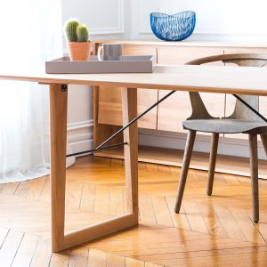 Table Cloe _ L'Inatelier Nantes_chene massif_made in france_artisanat_bois_rangement_tiroir_décoration_meuble_fabrication française_by Cactus_