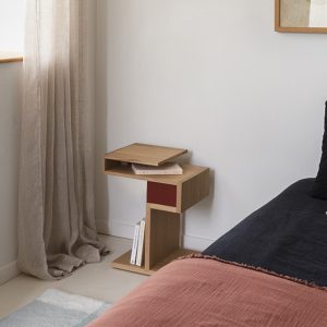 BERRIE – Table d’appoint - Chevet - Blanc - Gaelle Pinel_nantes_l'Inatelier_made in france_artisanat contemporain_fait main_décoration_intérieur_l'Inatelier_Rennes