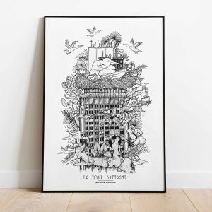 affiche tour de bretagne -Geoffrey Berniolle_illustration_ studio mâtcha - nantes - linatelier - A3_poster_cadre_décoration_mur_intérieur