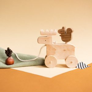 Alphi et nuti_jeu-bois-jouet-animaux-élan-écureuil-roulette-made-in-france-nantes-L'Inatelier