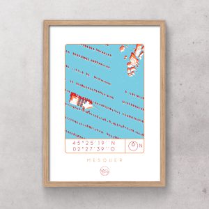 Affiche-mesquer_Atelier_Lugus_plongeoir_sérgraphie_série limitée_décoration_art_tableau_intérieur_nantes_made-in-france_bon-secours_cadre_idée-cadeau_géographie_gps_vue-du-ciel