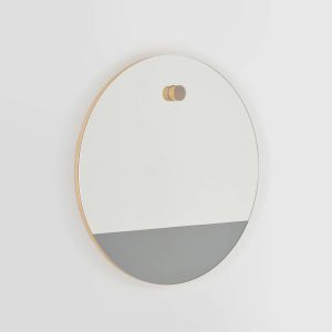 Miroir-rond-linatelier_décoration_déco_intérieur_design_made-in-france_mur_déco_HETCH-Horizon-1_bi-teinte_gris_chêne-massif