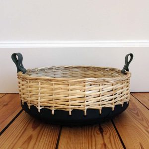 corbeille en osier & caoutchouc Aurelie Vannerie