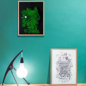 Cadre en bois naturel 30x40cm, frêne teinté chêne, vitre en verre véritable