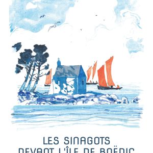 Les sinagots devant l'île de Boëdic golfe du morbihan Illustration frères de la côte