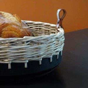 corbeille en osier & caoutchouc Aurelie Vannerie