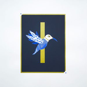 Sérigraphie Oiseaux catcheurs - Le Colibri - Atelier Shiroï