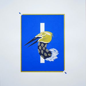 Sérigraphie Oiseaux catcheurs - Le Héron - Atelier Shiroï