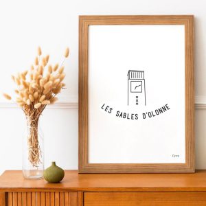 affiche les sables d'olonne sur buffet