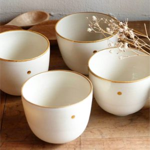 Bol porcelaine blanc et or-céramique-contemporaine-thé-ambre-nantes-linatelier